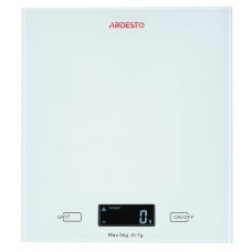 Ваги Ardesto кухонні, 5кг, AAAx2 в комплекті, скло, білий
