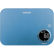 Ваги Sencor кухонні, 5кг, підключення до смартфону, AAAx2, пластик, синій