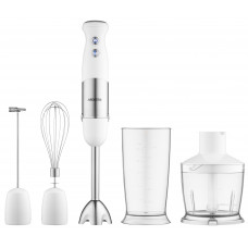 Блендер Ardesto занурювальний HBG-800WWHCHML, 800Вт, 4в1, чаша-600мл, чопер 500мл, біло-сріблястий Блендер Ardesto занурювальний HBG-800WWHCHML, 800Вт, 4в1, чаша-600мл, чопер 500мл, біло-сріблястий