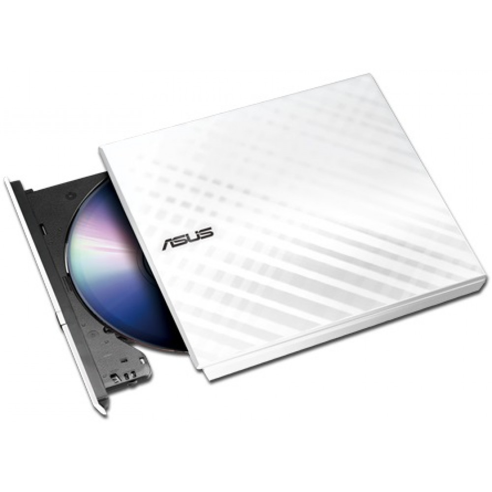 Привід оптичний портативний ASUS SDRW-08D2S-U LITE DVD+-R/RW burner USB2.0 білий Retail Box Slim