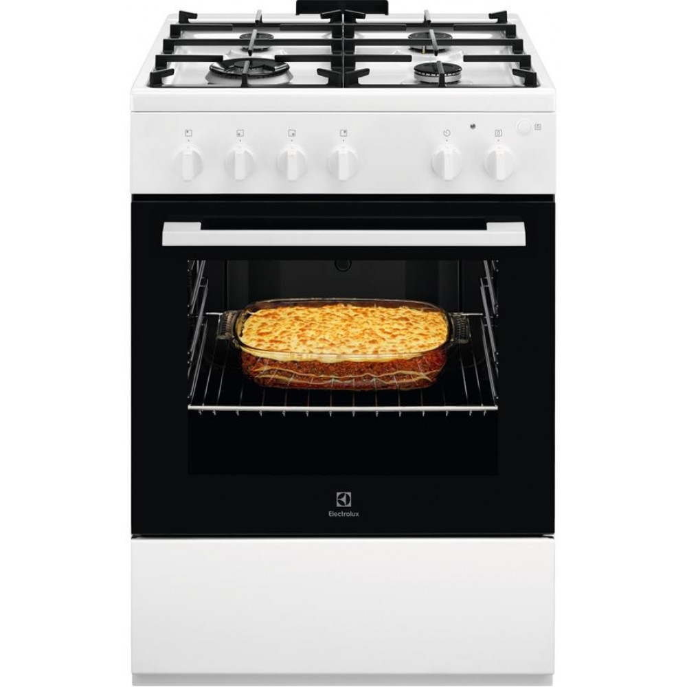 Плита Electrolux газова, 59л, 60x60см, чавун, білий