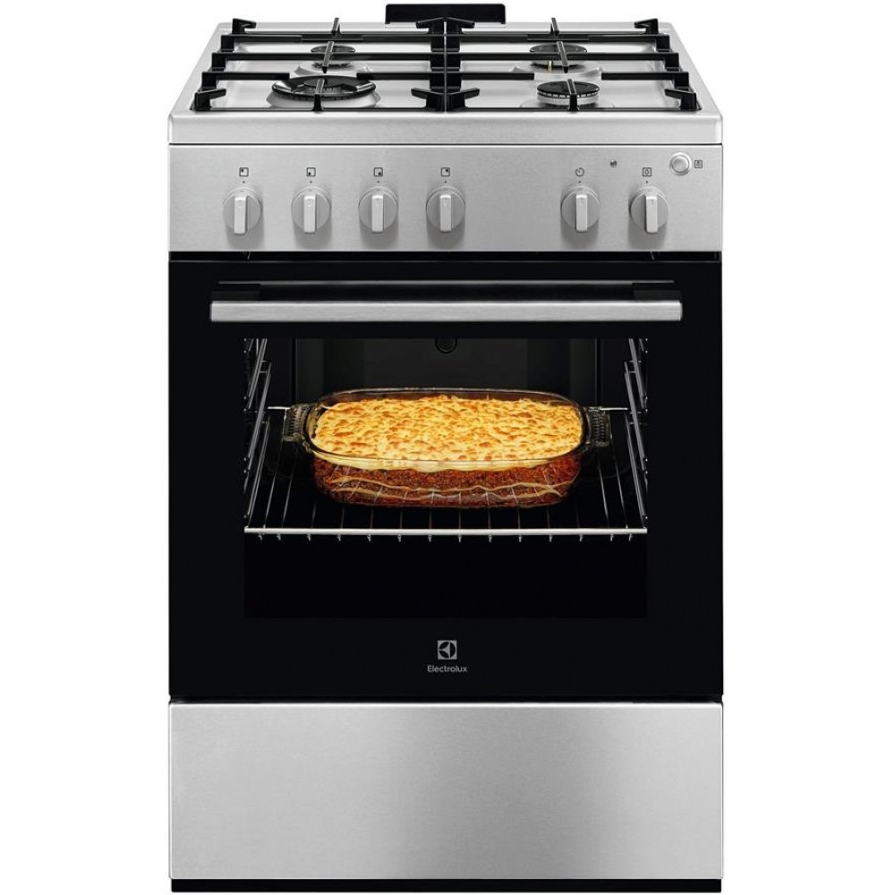 Плита Electrolux газова, 59л, 60x60см, чавун, нерж