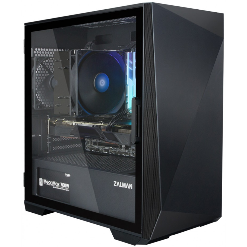 Корпус Zalman Z1 Iceberg без БЖ, 2xUSB3.0, 1xUSB2.0, 3x120мм, VGA 330мм, LCS ready, TG Side Panel, mATX, чорний