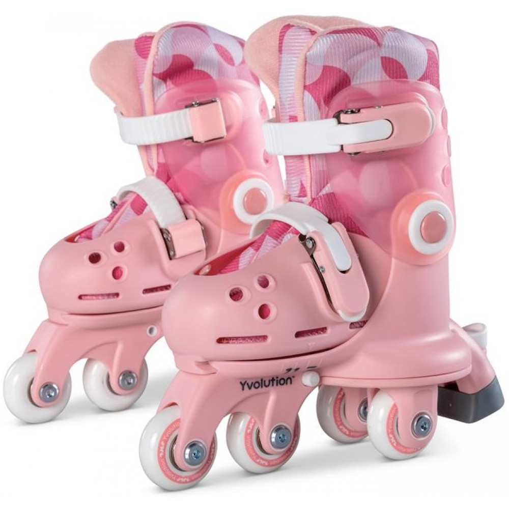 Роликові ковзани Yvolution Twista, розмір 30-34, рожевий