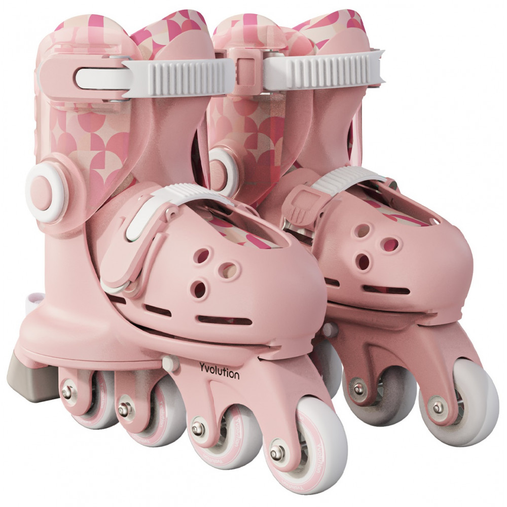 Роликові ковзани Yvolution Twista, розмір 24-28, рожевий
