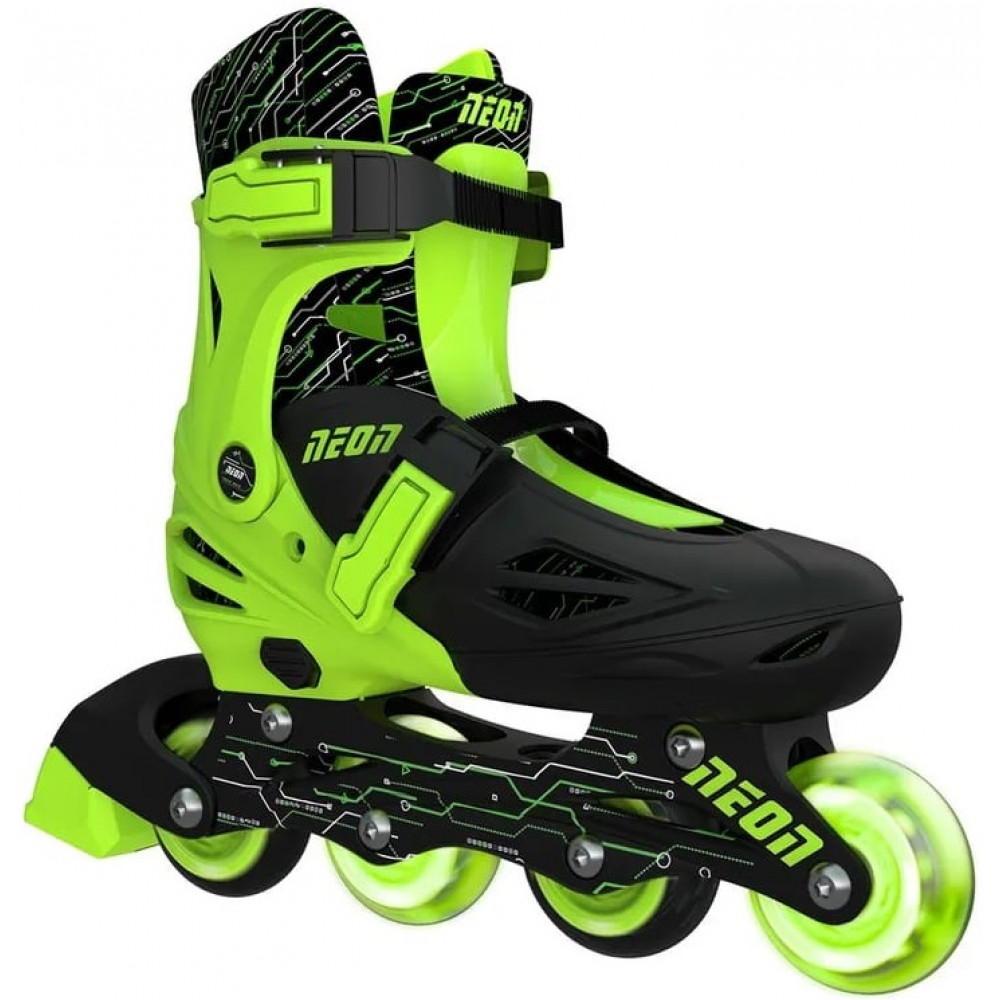 Роликові ковзани Neon Inline, розмір 34-37, зелений