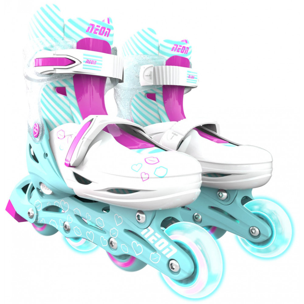 Роликові ковзани Neon Inline, розмір 34-37, бірюзовий