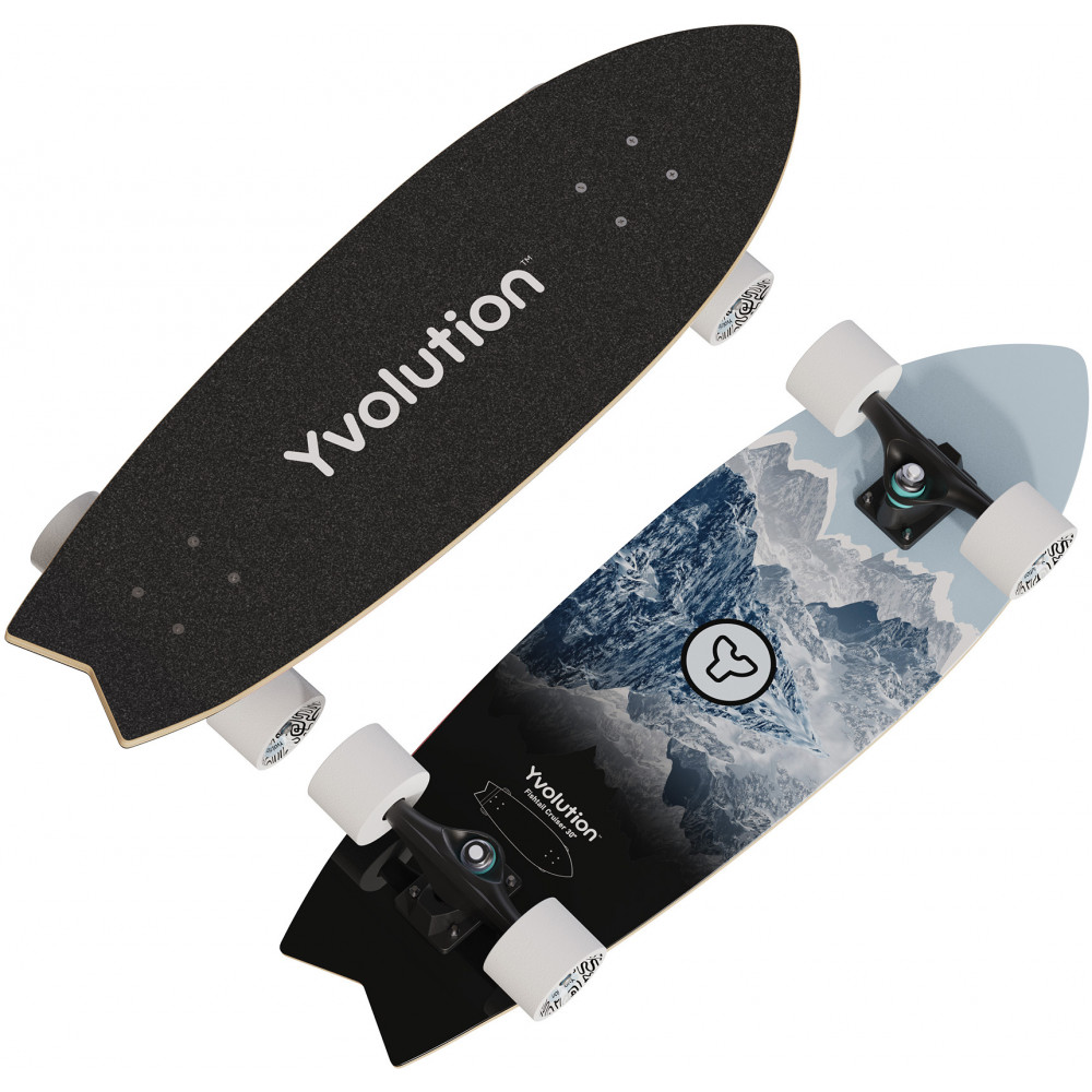 Скейтборд Yvolution Dynamo Cruiser LED 76см, синій