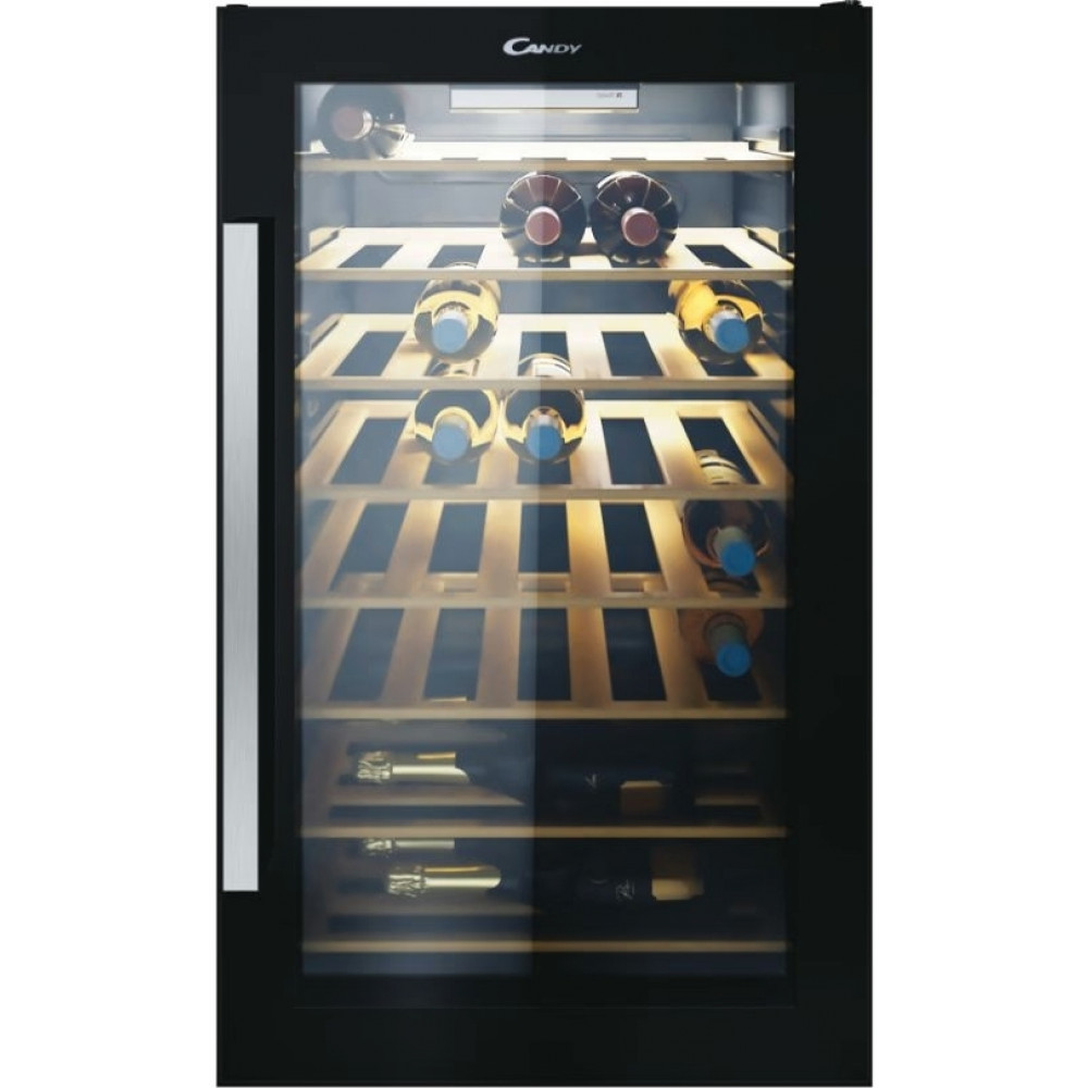 Холодильник Candy для вина, 84.5x49х55, холод.відд.-118л, зон - 1, бут-41, ST, дисплей, чорний