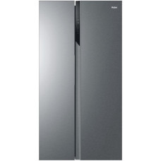 Холодильник Haier SBS, 177.5x90.8х64.7, холод.відд.-337л, мороз.відд.-177л, 2дв., А++, NF, інв., дисплей, cріблястий