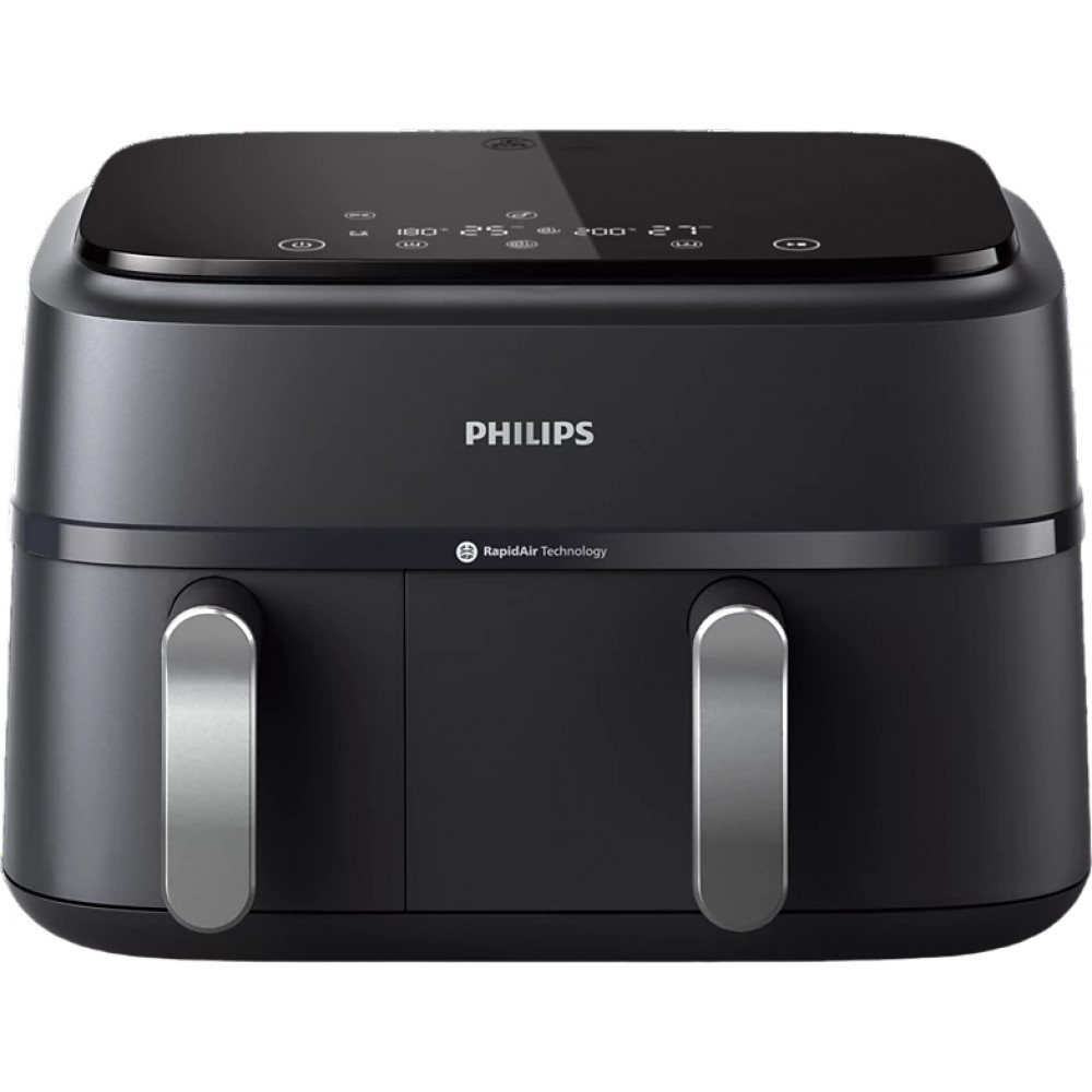 Мультипіч Philips Ovi Dual Series 3000 2750Вт, чаша-6+3л, сенсорне управл., 2 контейнера,8 авто. Програм, пластик, чорний