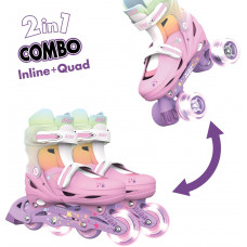 Роликові ковзани Neon Combo, розмір 30-33, веселка