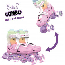 Роликові ковзани Neon Combo, розмір 34-37, веселка