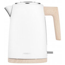 Електрочайник Ardesto Wood Modern, 1.7л, метал, мат, Strix, білий Електрочайник Ardesto Wood Modern, 1.7л, метал, мат, Strix, білий