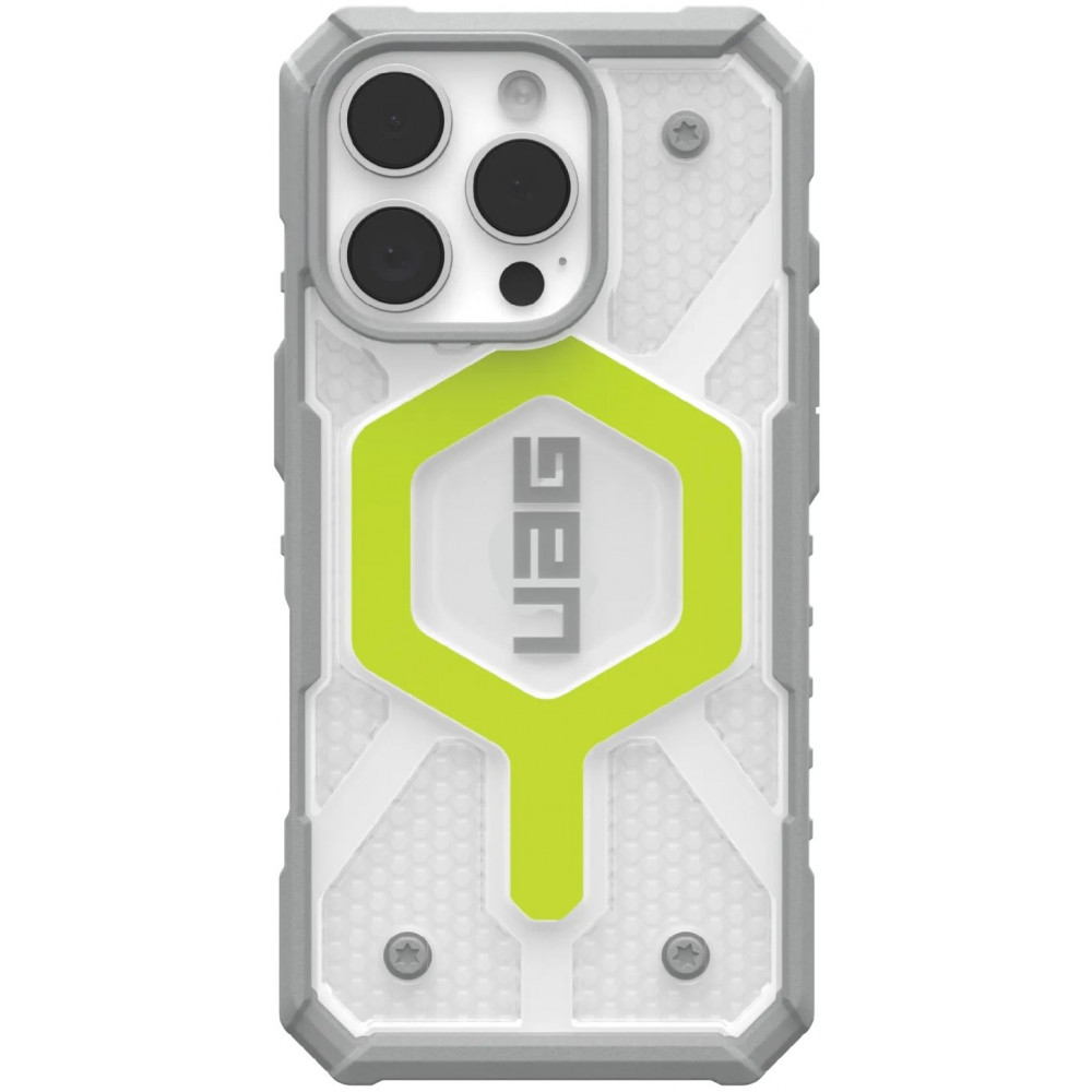 Чохол UAG для iPhone 16 Pro, Pathfinder Clear Magsafe, Active Neon