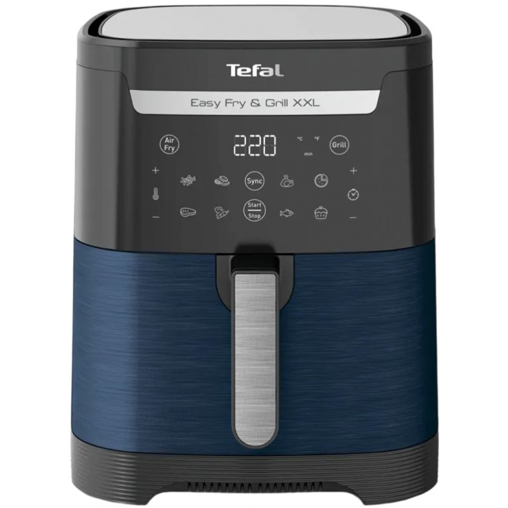 Мультипіч Tefal EasyFry&Grill XXL, 1830Вт, чаша-6.5л, сенсорне керув., 8 програм, пластик, чорно-синій