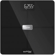 Ваги Tefal підлогові Body Fat Goodvibes Health, 180кг, 1 х Li-ion, кабель USB в комплекті, скло, чорний