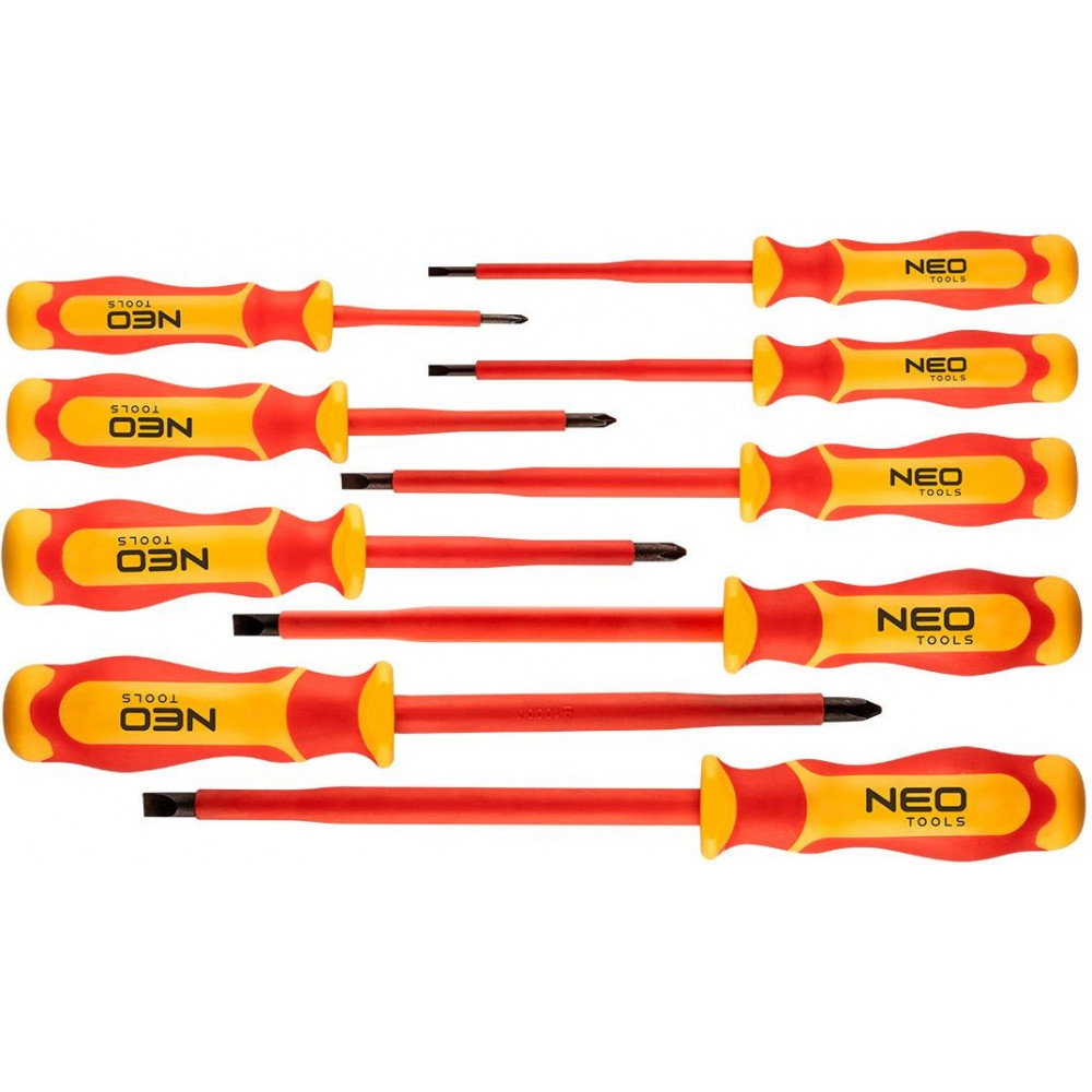 Викрутки Neo Tools набір 9шт, діелектрична, SL,PH, сталь S2