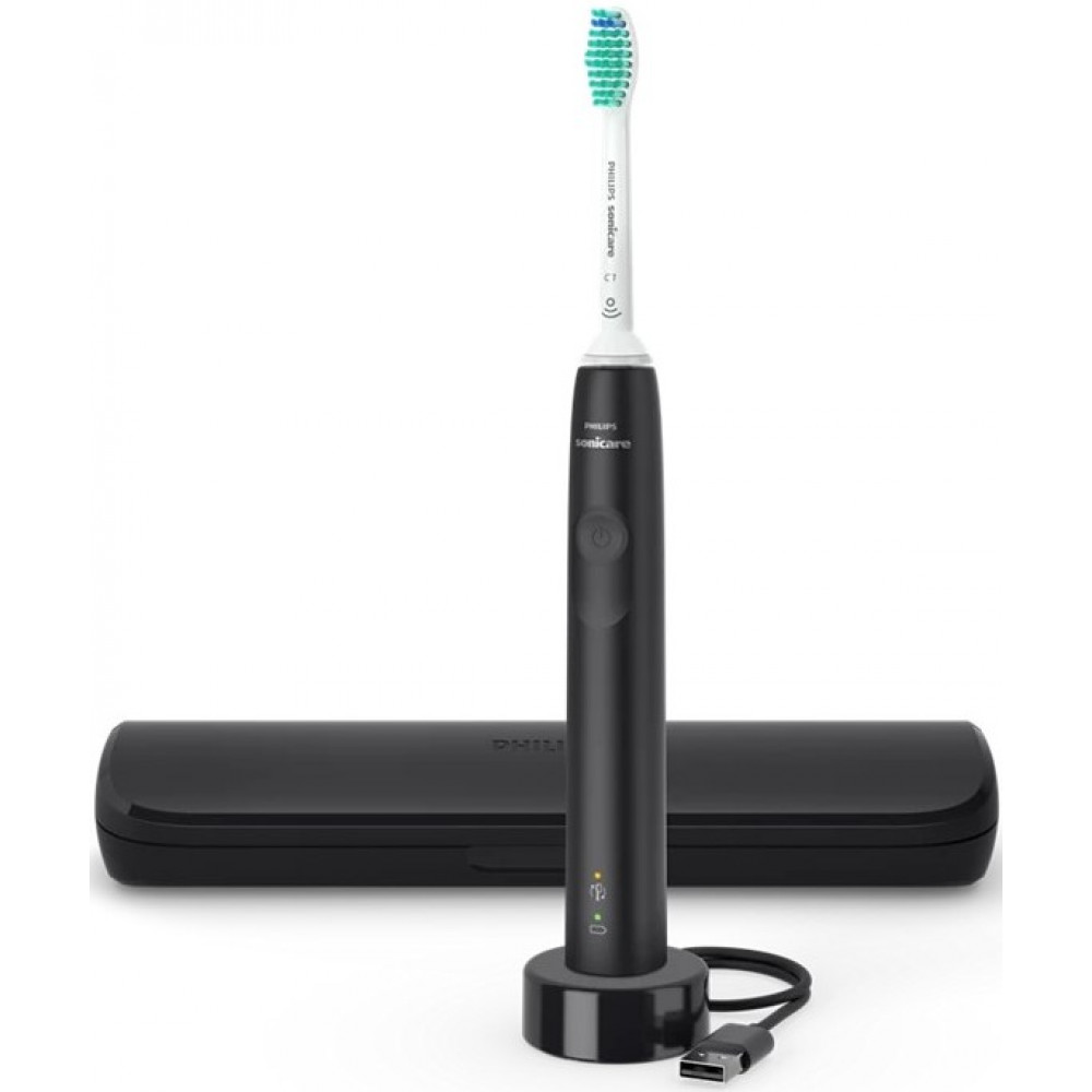 Щітка зубна електр. Philips, Sonicare Gemini 3100, 31т. колив/хв, насадок-1, футляр, чорний