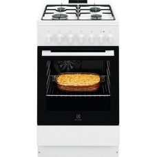 Плита Electrolux комбінована, 57л, 50x60см, конвекція, білий