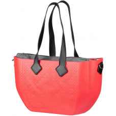 Сумка Nuvita MyMia ручки еко-шкіра, килимок, ремені для коляски, червоно-чорний