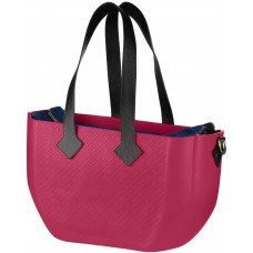 Сумка Nuvita MyMia ручки шкіра, малиново-чорний