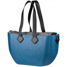 Сумка Nuvita MyMia ручки еко-шкіра, килимок, ремені для коляски, синьо-чорний Сумка Nuvita MyMia ручки еко-шкіра, килимок, ремені для коляски, синьо-чорний