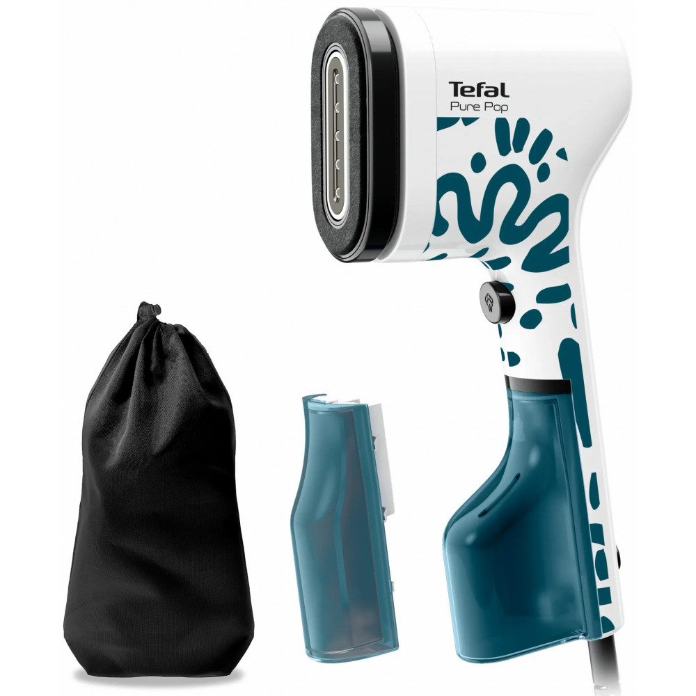 Відпарювач Tefal компактний Pure Pop Home & Travel, 1300Вт, 70мл, постійна пара - 20гр, біло-синій