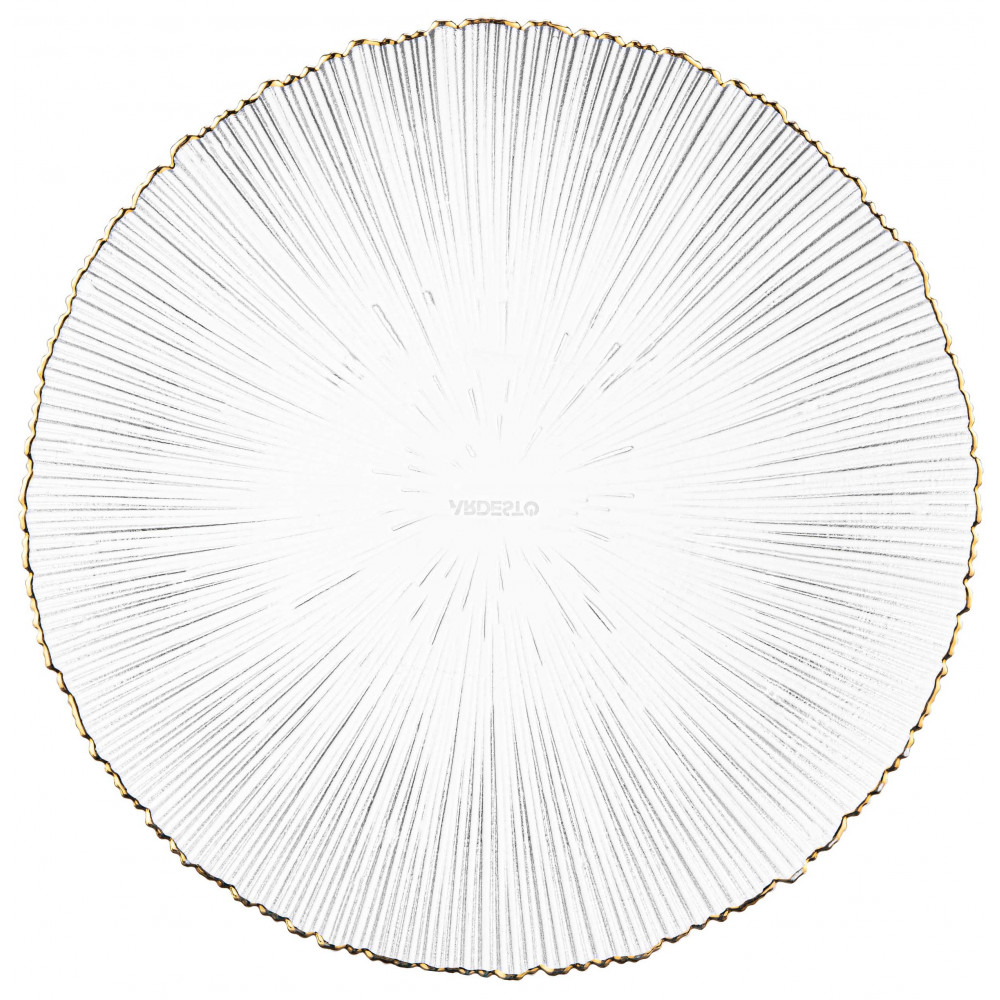 Тарілка Ardesto Mallow, 26.5см, скло, прозорий