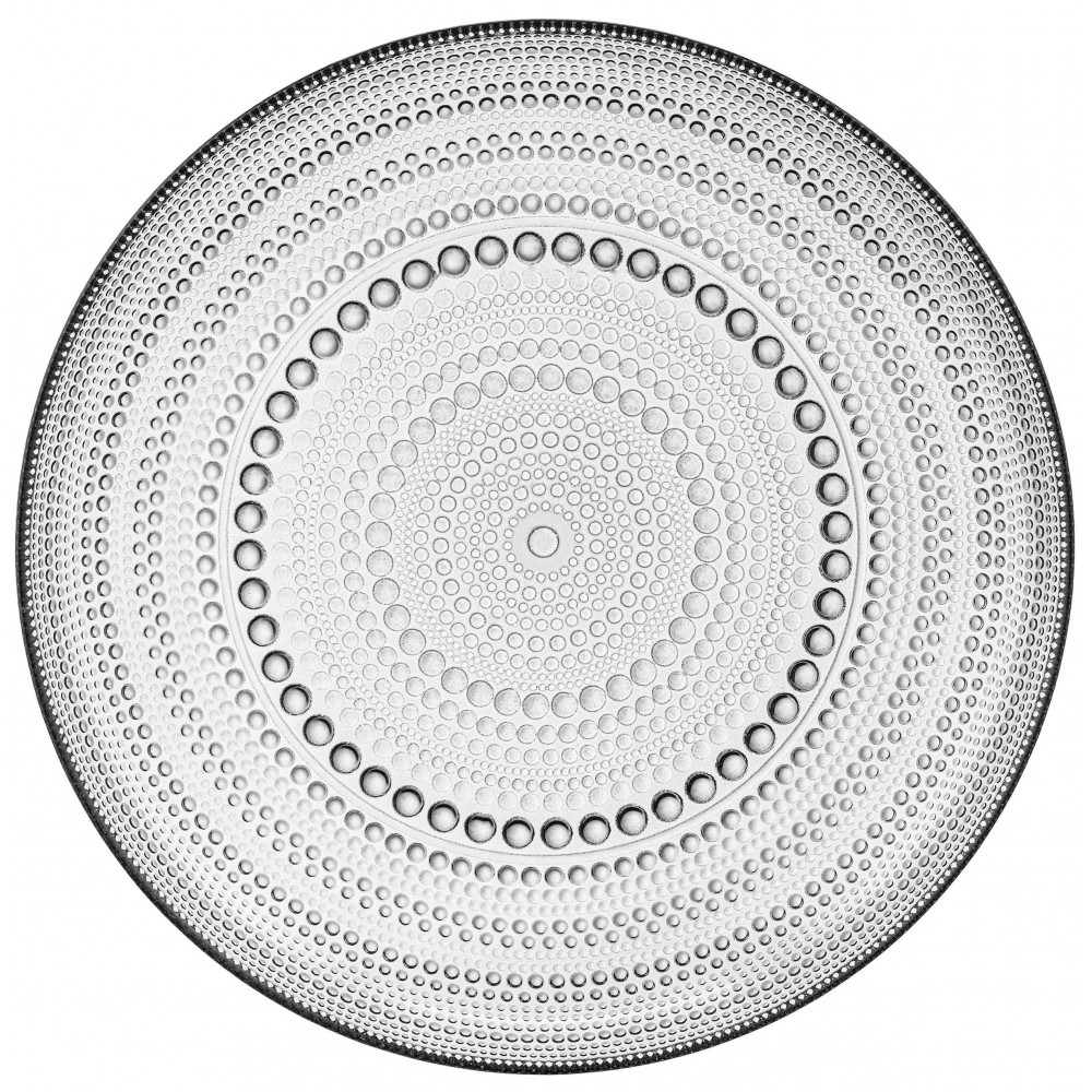 Тарілка Ardesto Verbena, 24.5см, скло, сірий