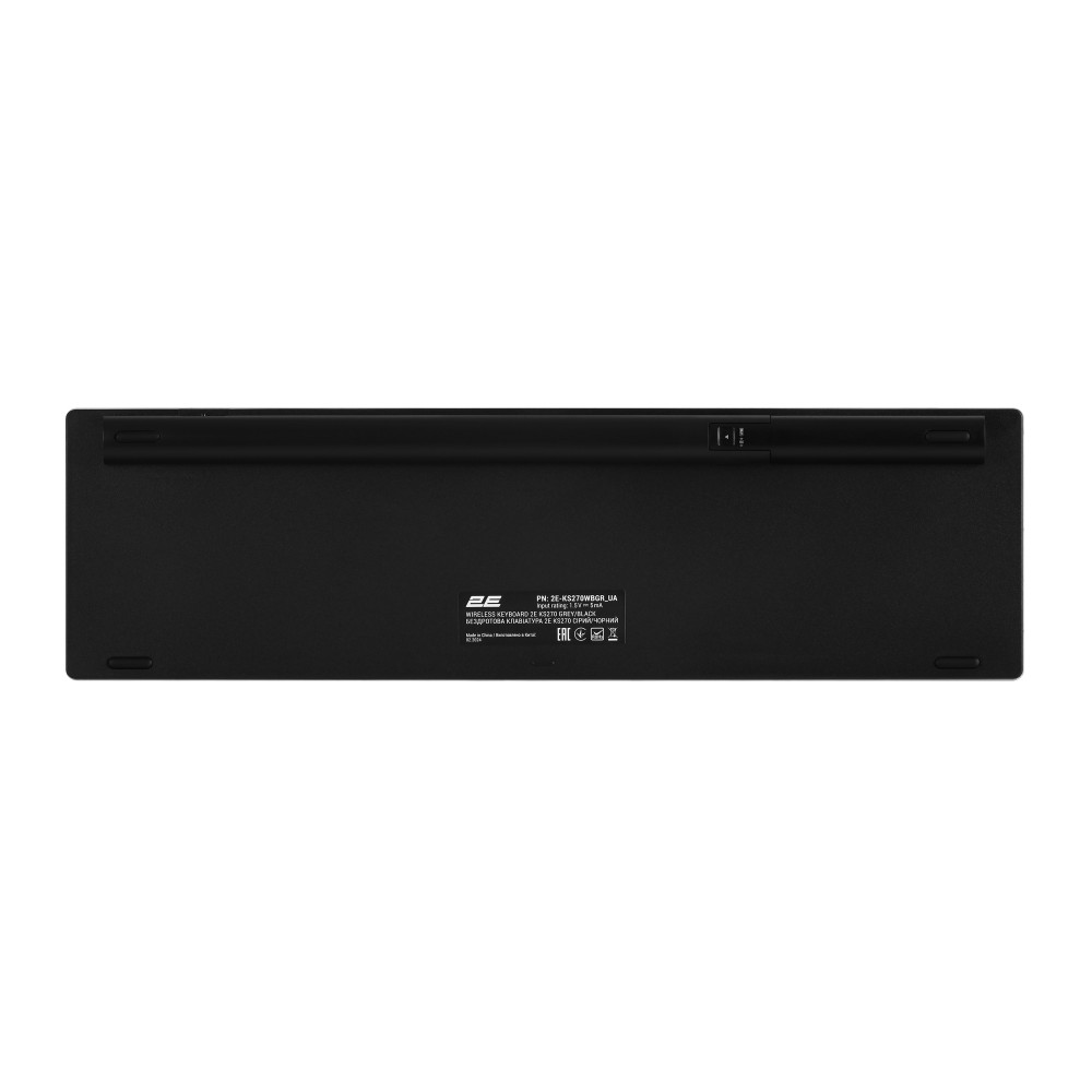 Клавіатура ножнична 2E KS270 109key, WL/BT, EN/UK, сіро-чорний