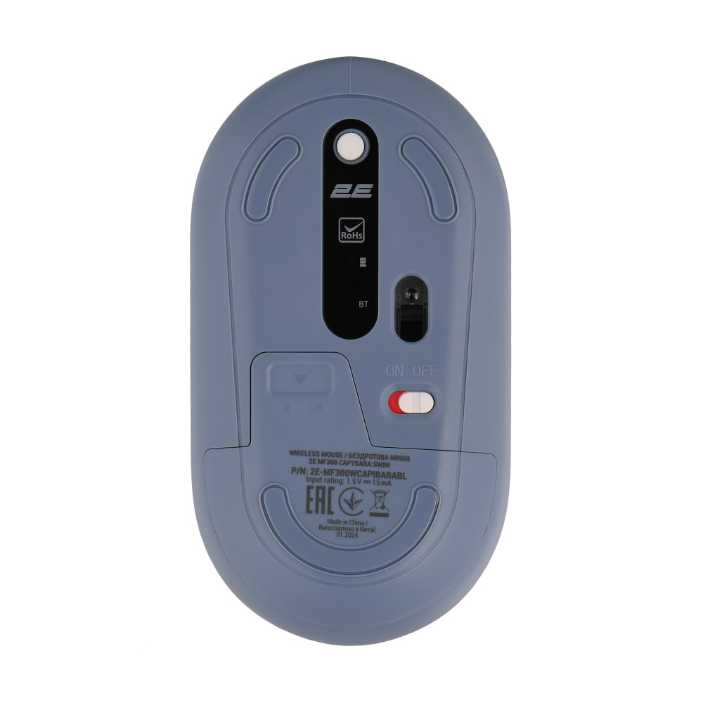 Миша 2E MF300 CAPYBARA:SWIM Silent WL BT, синій