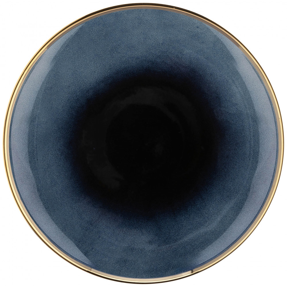 Тарілка десертна Ardesto Andria, 20.1см, кераміка, синьо-сірий