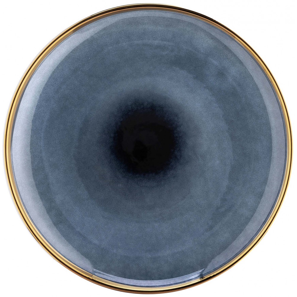 Тарілка обідня Ardesto Andria, 25.7см, кераміка, синьо-сірий
