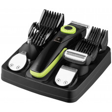 Набір для стрижки Ardesto SHR-9WPR, для бороди, вусів, голови, носа  і тіла, мережа+акум., насадок-9, титан.напил., чорний
