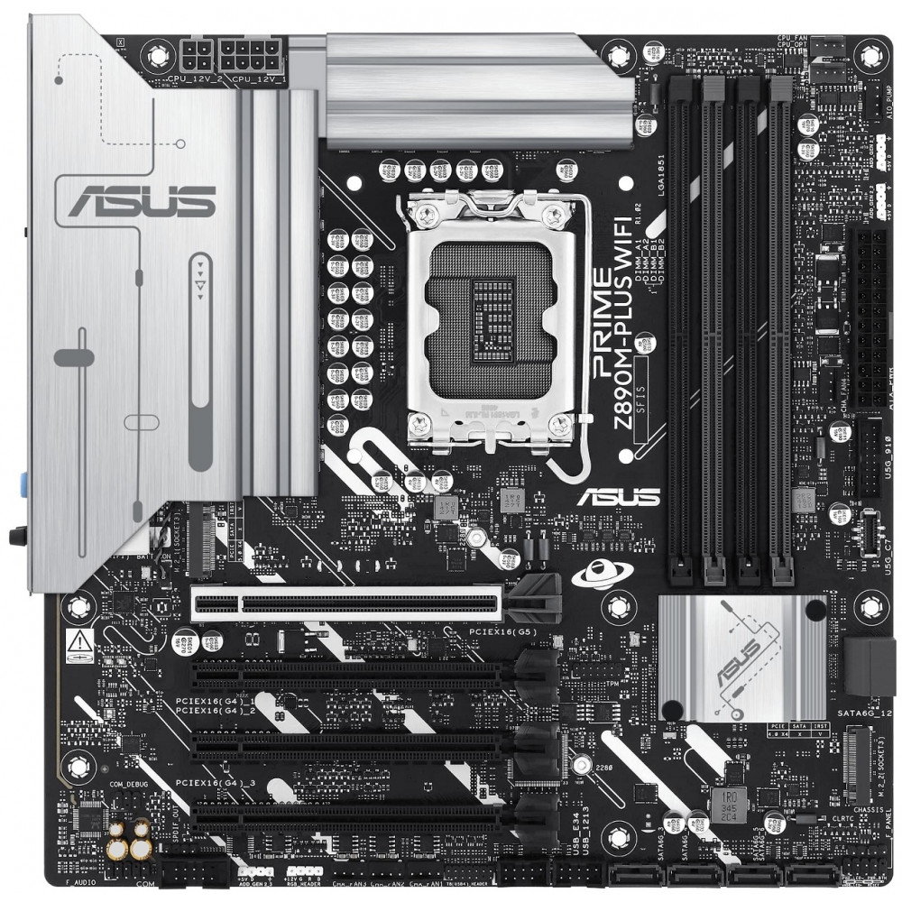 Материнcька плата ASUS PRIME Z890M-PLUS WIFI s1851 Z890 4xDDR5 M.2 HDMI DP Wi-Fi BT mATX
