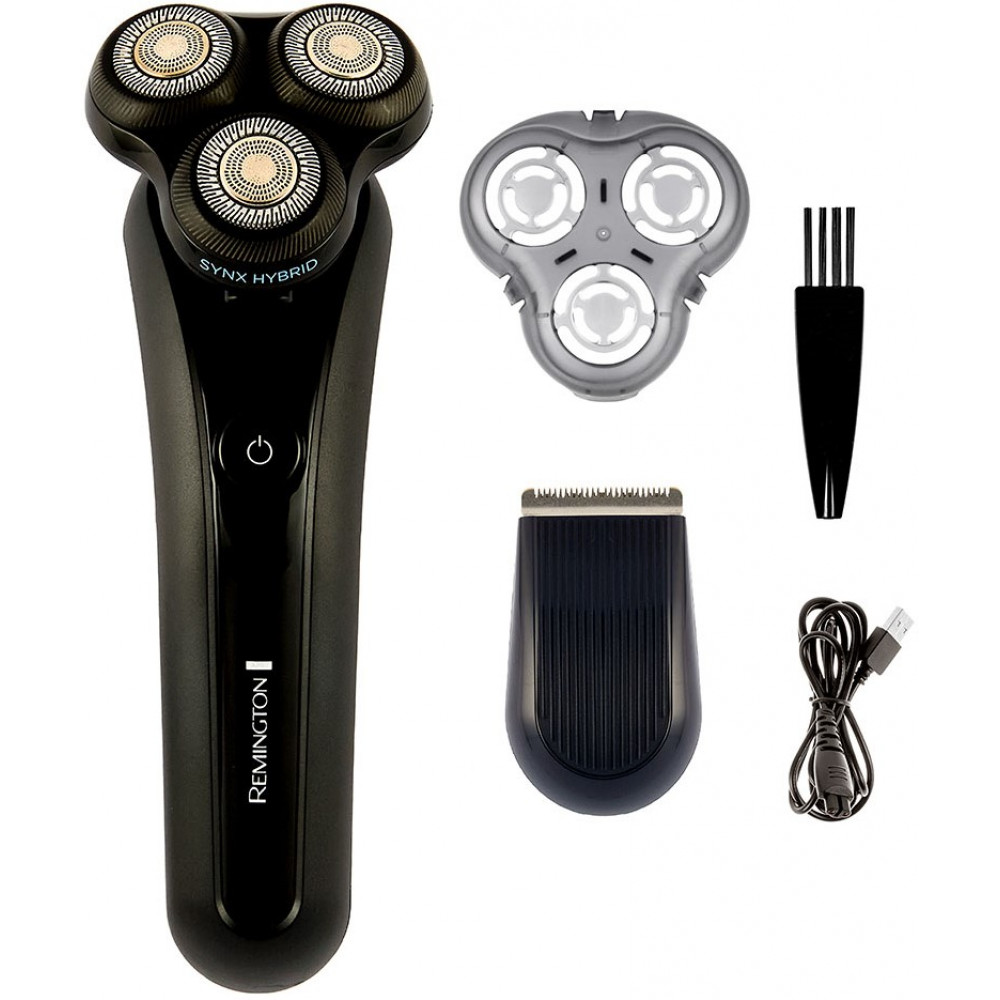 Бритва електр. Remington роторна X5 Limitless X,  бритв.головок-3, от сети, сух.+волог., тример, водонепрон., швид. зарядка, чорний