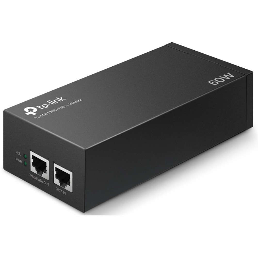 Інжектор PoE TP-LINK POE170S 1xGE, 1xGE PoE, 60Вт