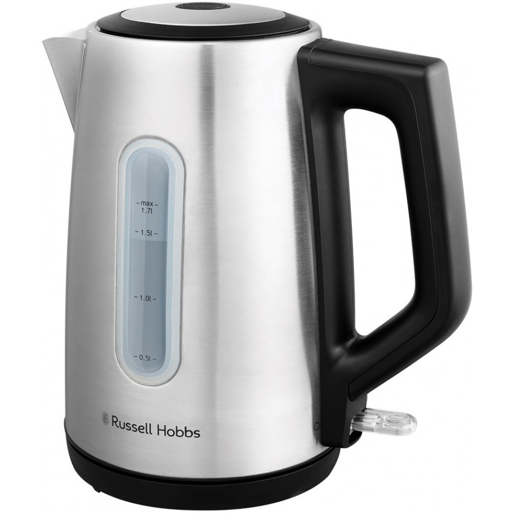 Електрочайник Russell Hobbs Heaton, 1.7л, нержавіюча сталь, сріблясто-чорний