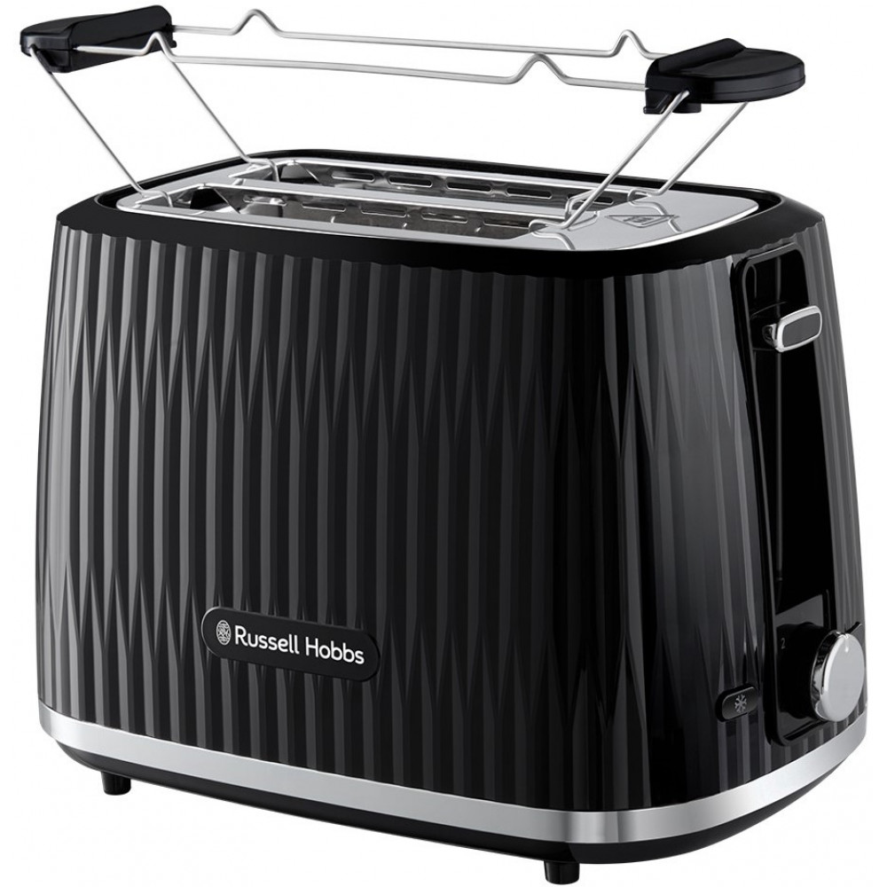 Тостер  Russell Hobbs Eden 800Вт, пластик, підігрів,разморозка, чорний