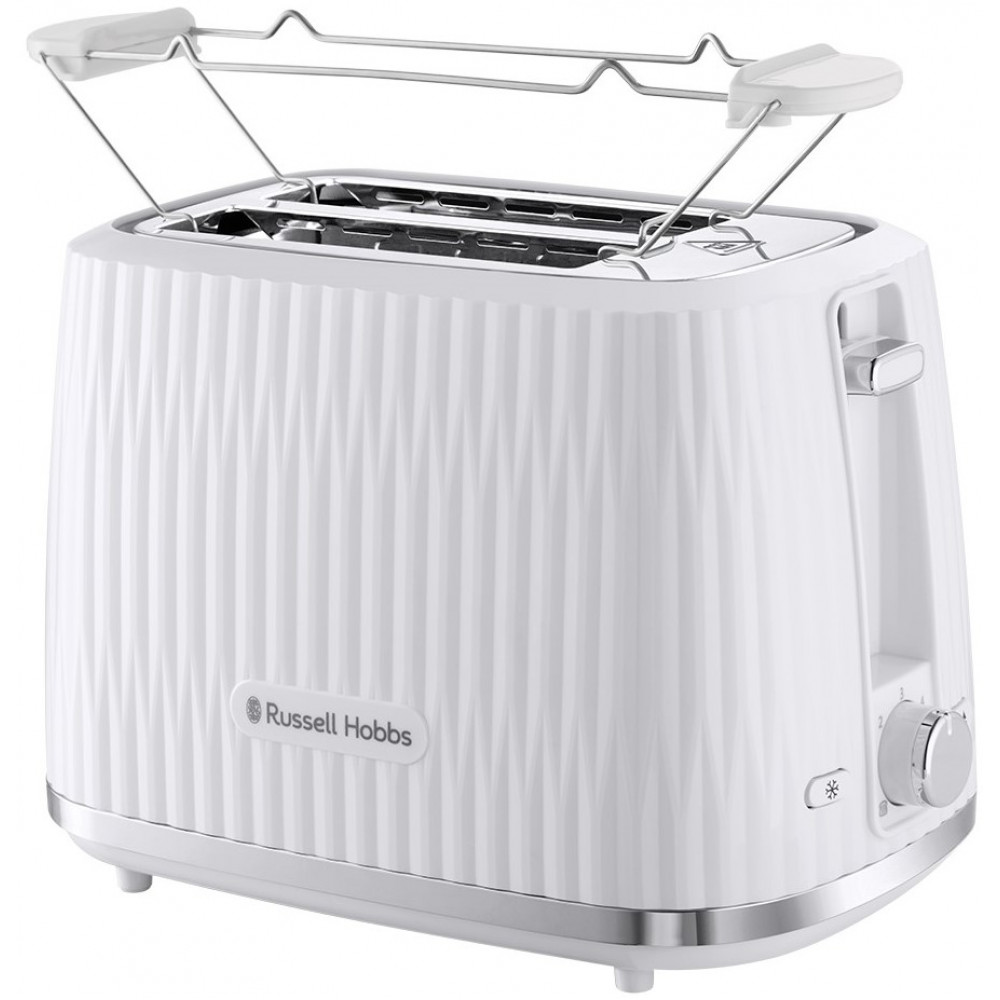 Тостер  Russell Hobbs Eden 800Вт, пластик, підігрів,разморозка, білий