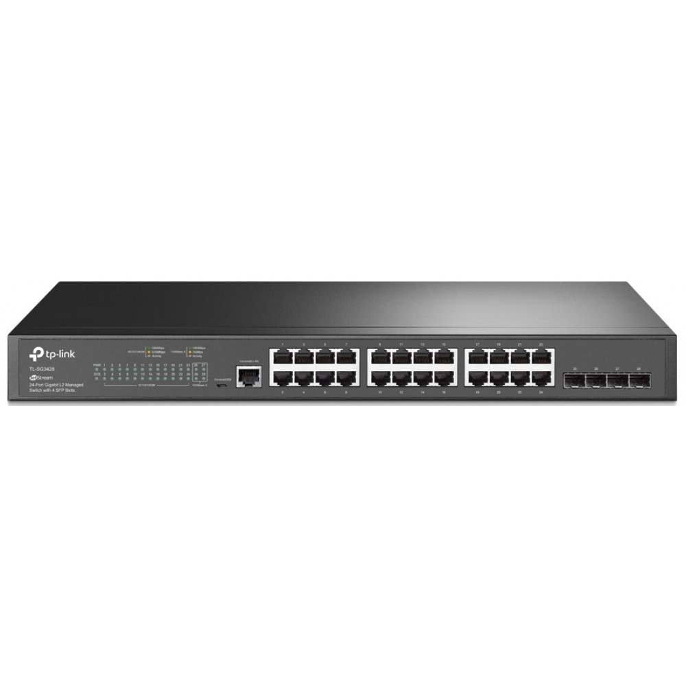 Комутатор TP-LINK SG3428 24xGE, 4xSFP, Керований L2