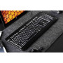 Клавіатура мембранна 2E KS120 104key, USB-A, EN/UK, White LED, чорний