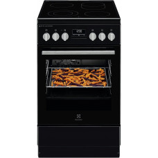 Плита Electrolux електрична склокерамічна, 58л, 50x60см, конвекція, пара, чорний