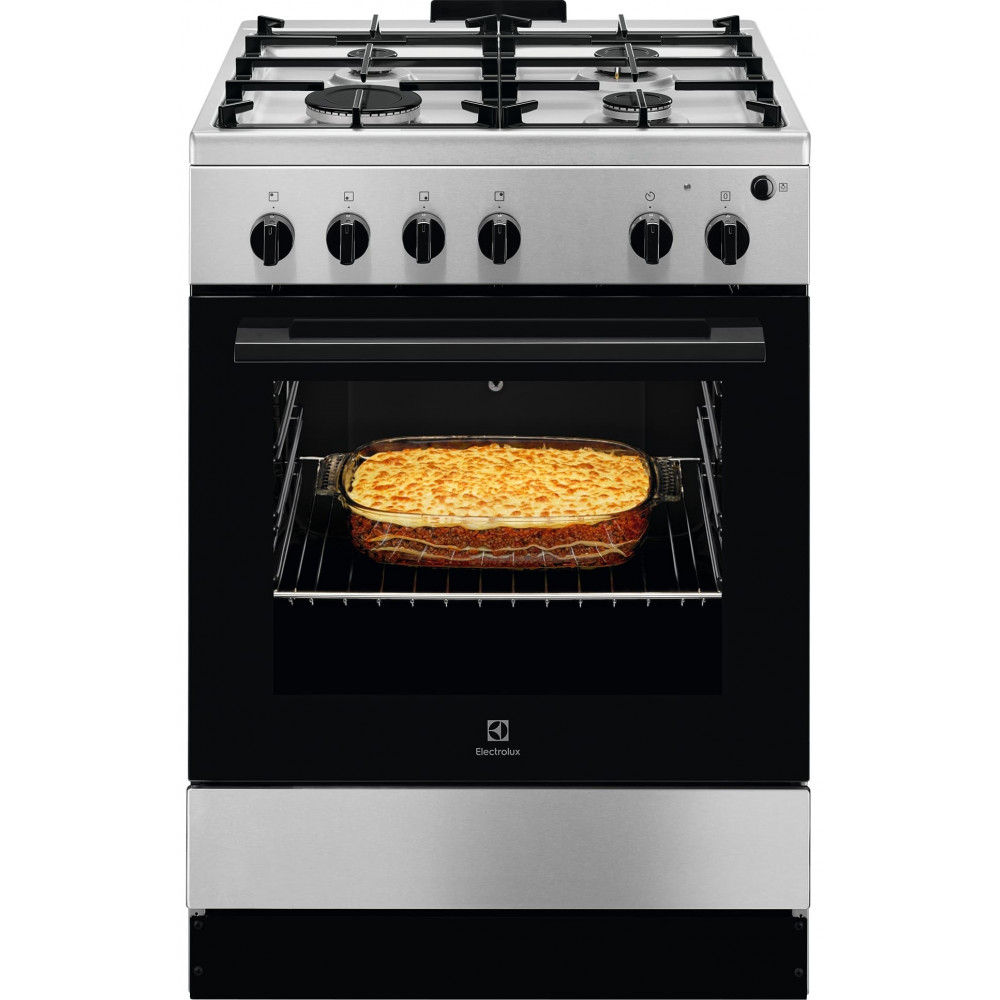 Плита Electrolux газова, 59л, 60x60см, чавун, нерж