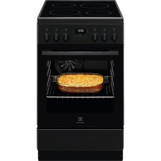 Плита Electrolux електрична склокерамічна, 57л, 50x60см, дисплей, конвекція, чорний матовий