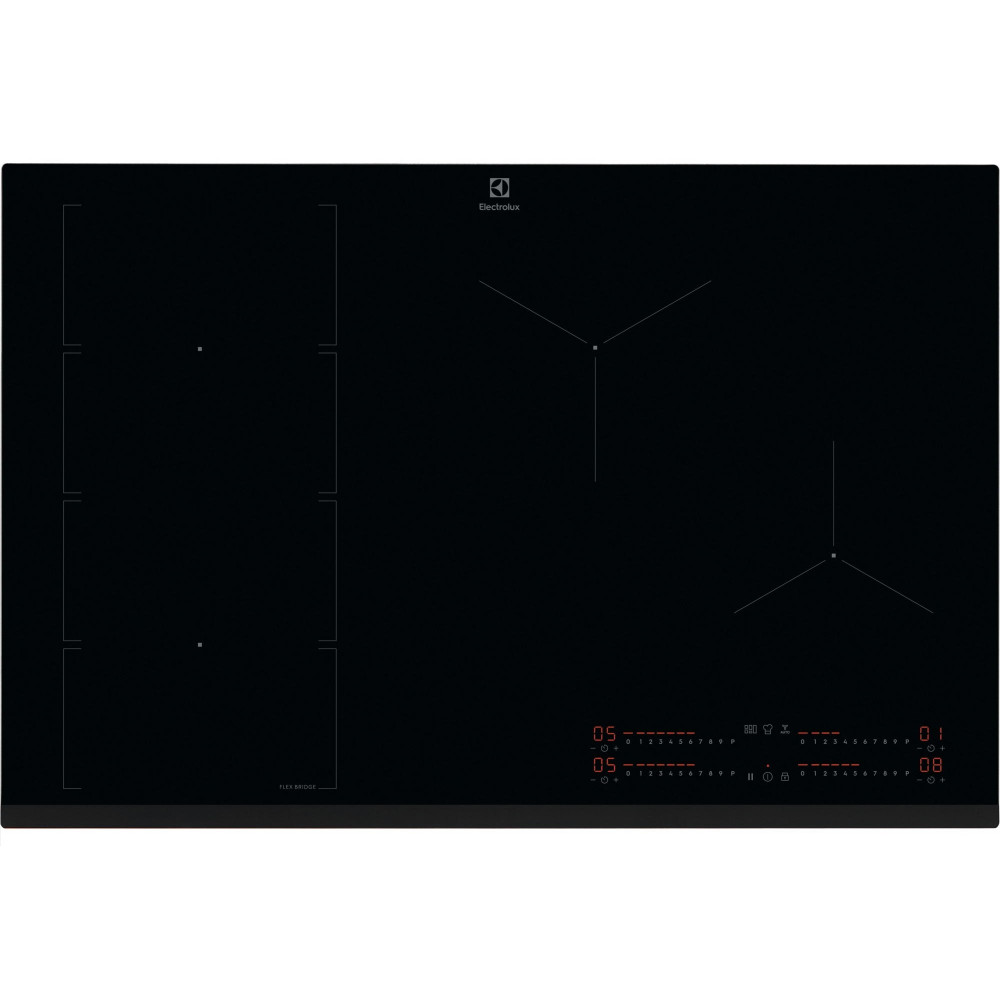 Варильна поверхня Electrolux індукційна, 80см, розширена зона, Hob2Hood, чорний