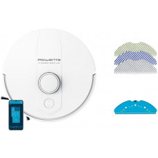 Робот-пилосос Rowenta миючий X-Plorer Serie 140 Total Care, 5000ПаВт, h=9.5см, 0.32л, конт пил -0.35л, вода - вологе прибирання, автон. робота до 120хв, білий