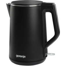 Електрочайник Gorenje, 1,5л, 2,200 Вт, корпус- нержав., Strix, матовий, чорний