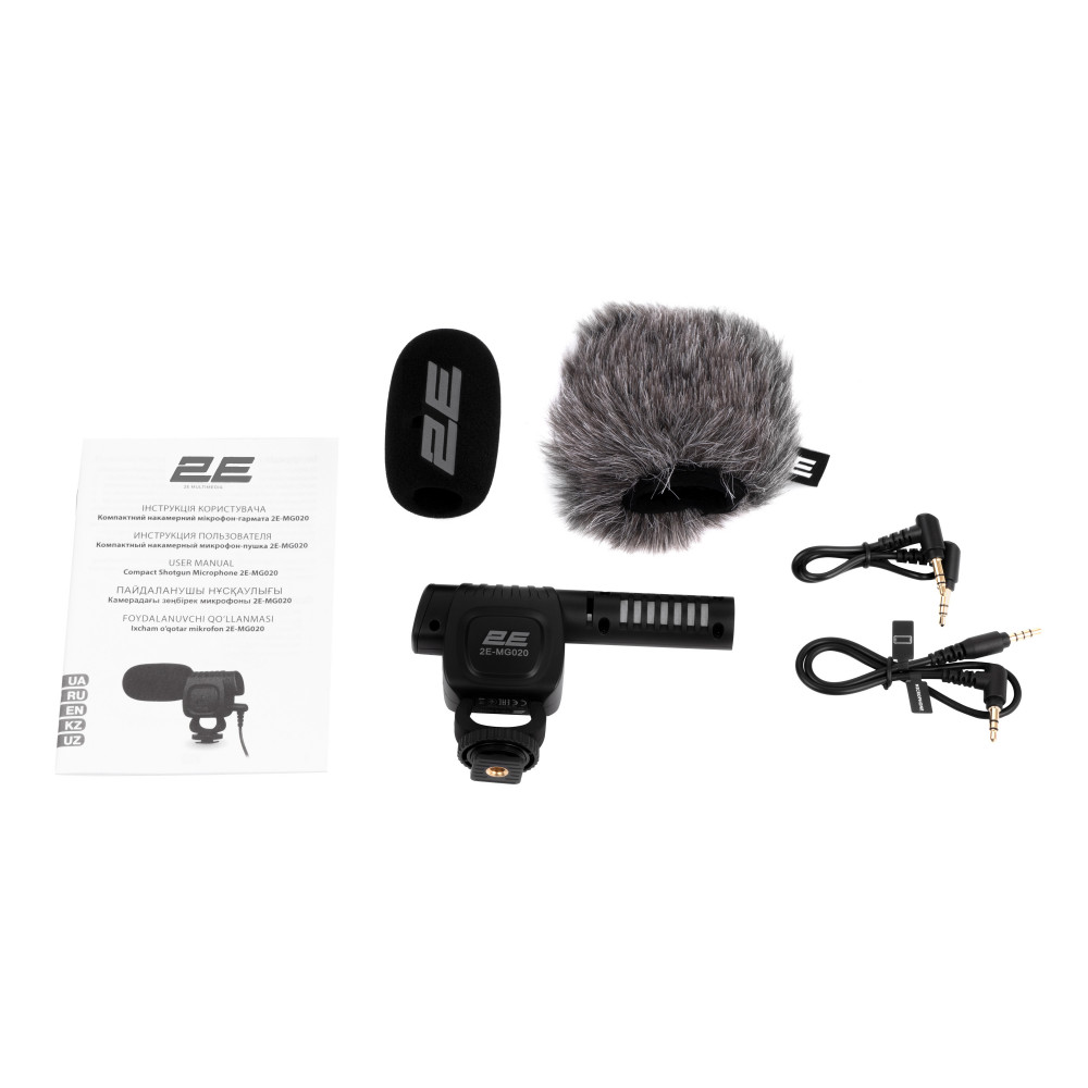 Мікрофон пушка 2Е MG020 Shoutgun Pro, on/of, 3.5mm